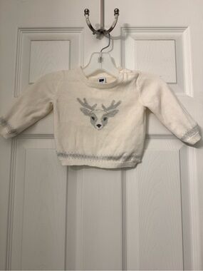 Janie and Jack gray and ivory sweater Size 6-12M